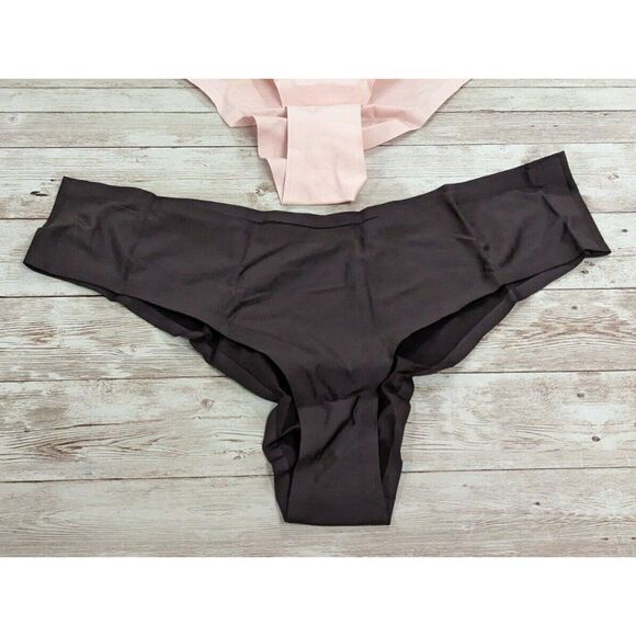 JOJOE Womens Size Medium Black & Blush Brazilian Briefs Panties Pack Of 2 - Picture 2 of 7